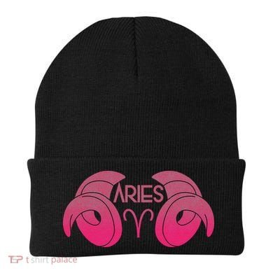 Zodiac Aries Ram Horns Beanie