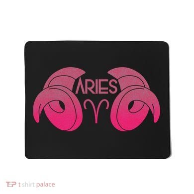 Zodiac Aries Ram Horns Mousepad