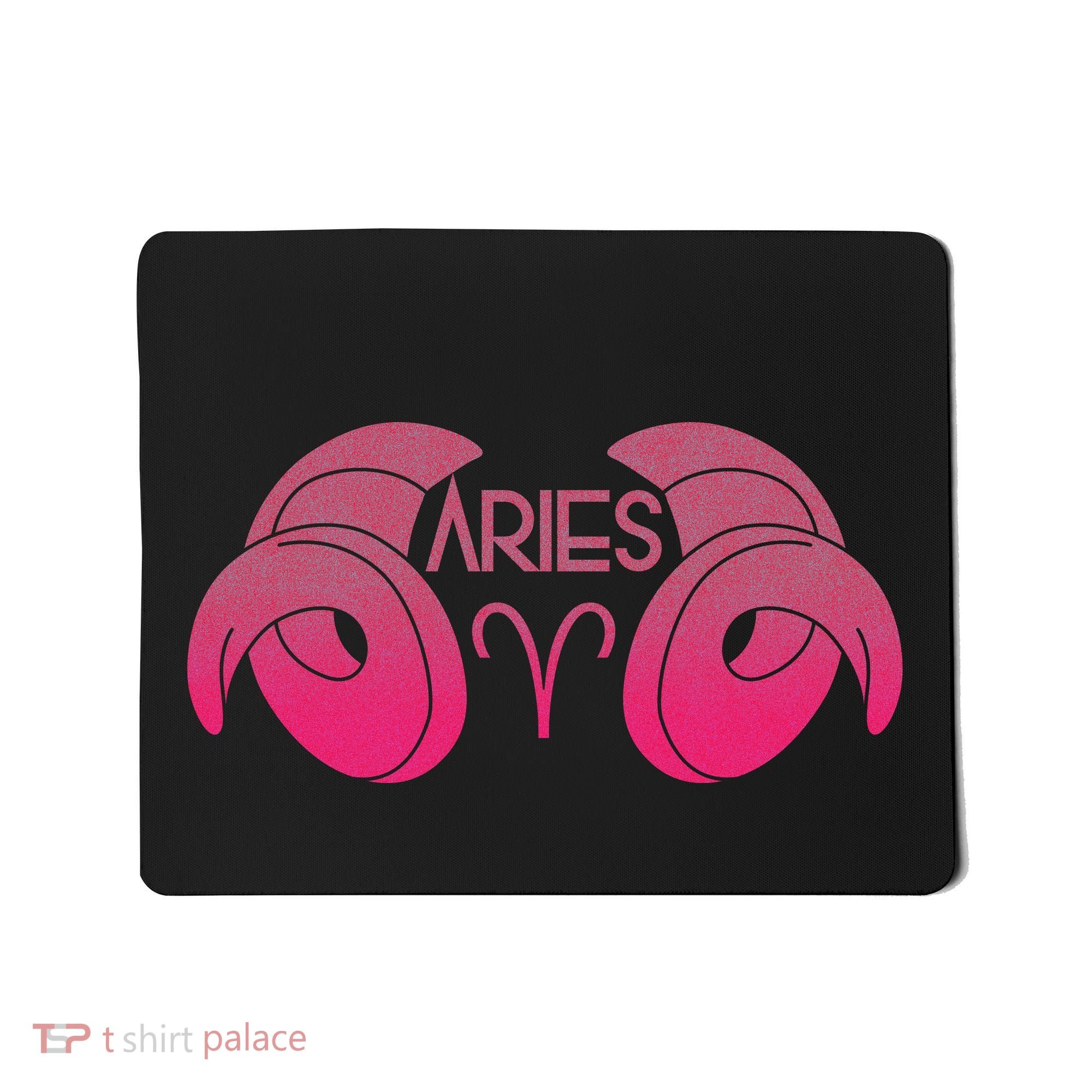 Zodiac Aries Ram Horns Mousepad