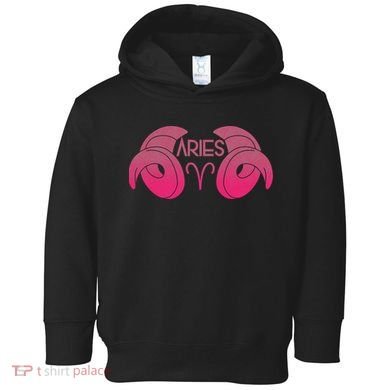 Zodiac Aries Ram Horns Toddler Hoodie