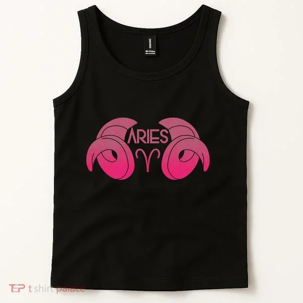 Zodiac Aries Ram Horns Tank Top