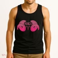 Zodiac Aries Ram Horns Tank Top thumb 3