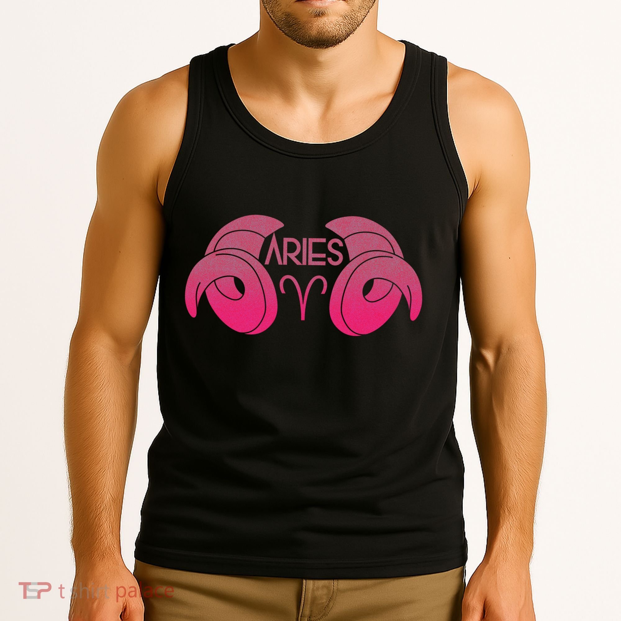 Zodiac Aries Ram Horns Tank Top