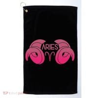 Zodiac Aries Ram Horns Golf Towel thumb 0