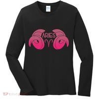 Zodiac Aries Ram Horns Women's Long Sleeve Shirt thumb 0