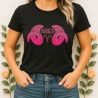 Zodiac Aries Ram Horns Women's T-Shirt thumb 2