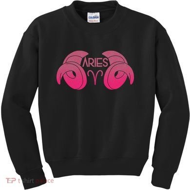 Zodiac Aries Ram Horns Kids Sweatshirt