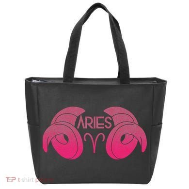 Zodiac Aries Ram Horns Tote Bag