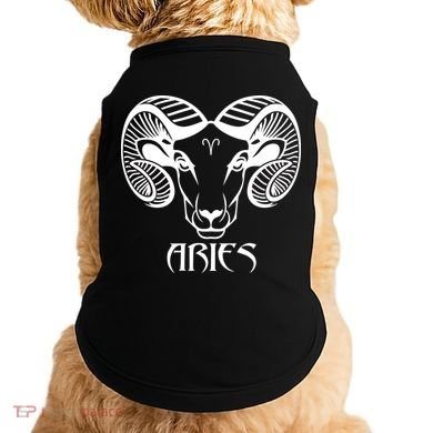 Zodiac Aries Ram Horns Face Doggie Tank
