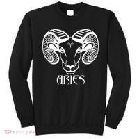 Zodiac Aries Ram Horns Face Sweatshirt thumb 0