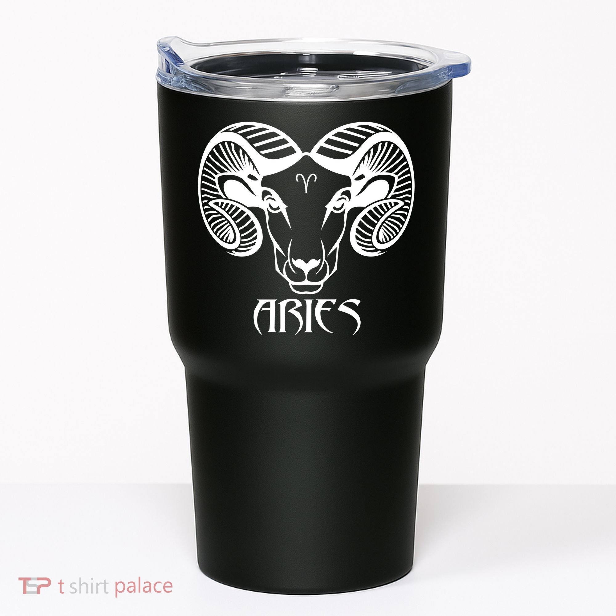 Zodiac Aries Ram Horns Face Tumbler