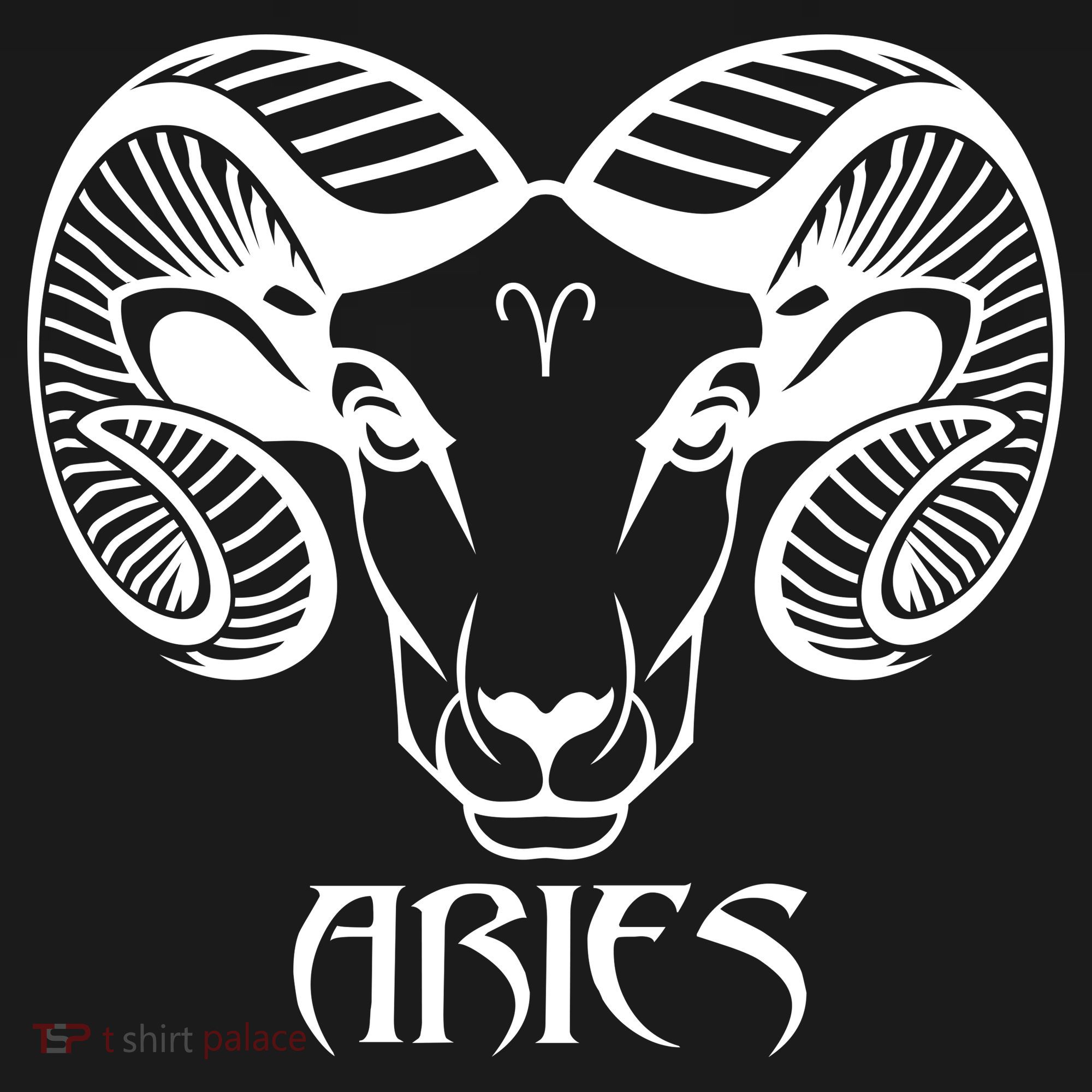 Zodiac Aries Ram Horns Face Ornament