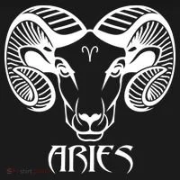 Zodiac Aries Ram Horns Face Women's Long Sleeve Shirt thumb 2