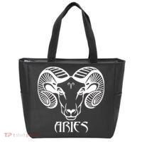 Zodiac Aries Ram Horns Face Tote Bag thumb 0