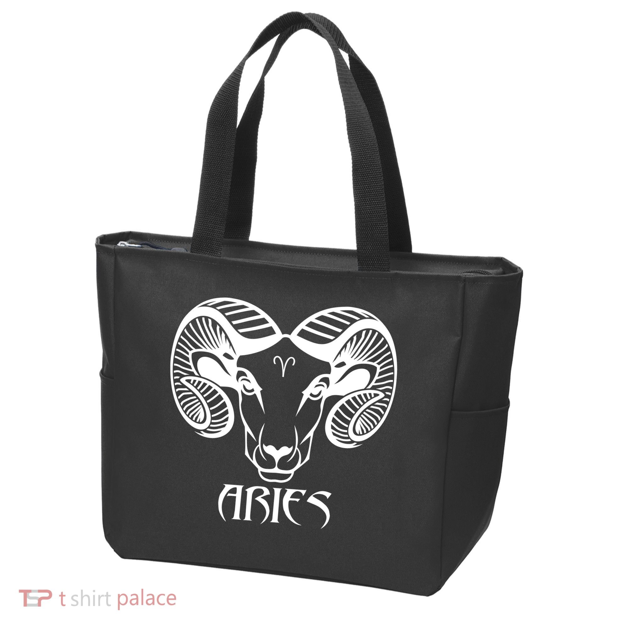 Zodiac Aries Ram Horns Face Tote Bag