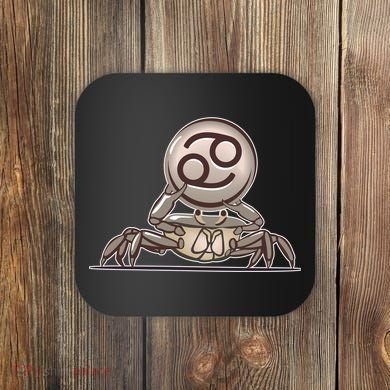 Zodiac Cancer Icon Gem Coaster