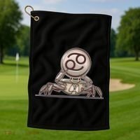 Zodiac Cancer Icon Gem Golf Towel thumb 1