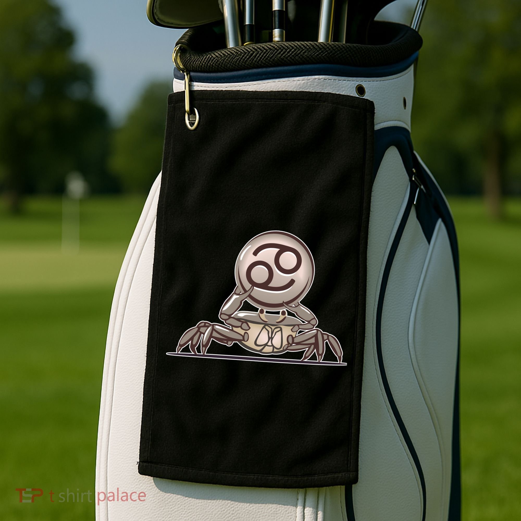 Zodiac Cancer Icon Gem Golf Towel