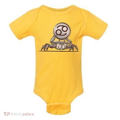 Zodiac Cancer Icon Gem Baby Bodysuit