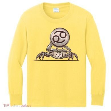 Zodiac Cancer Icon Gem Kids Long Sleeve Shirt