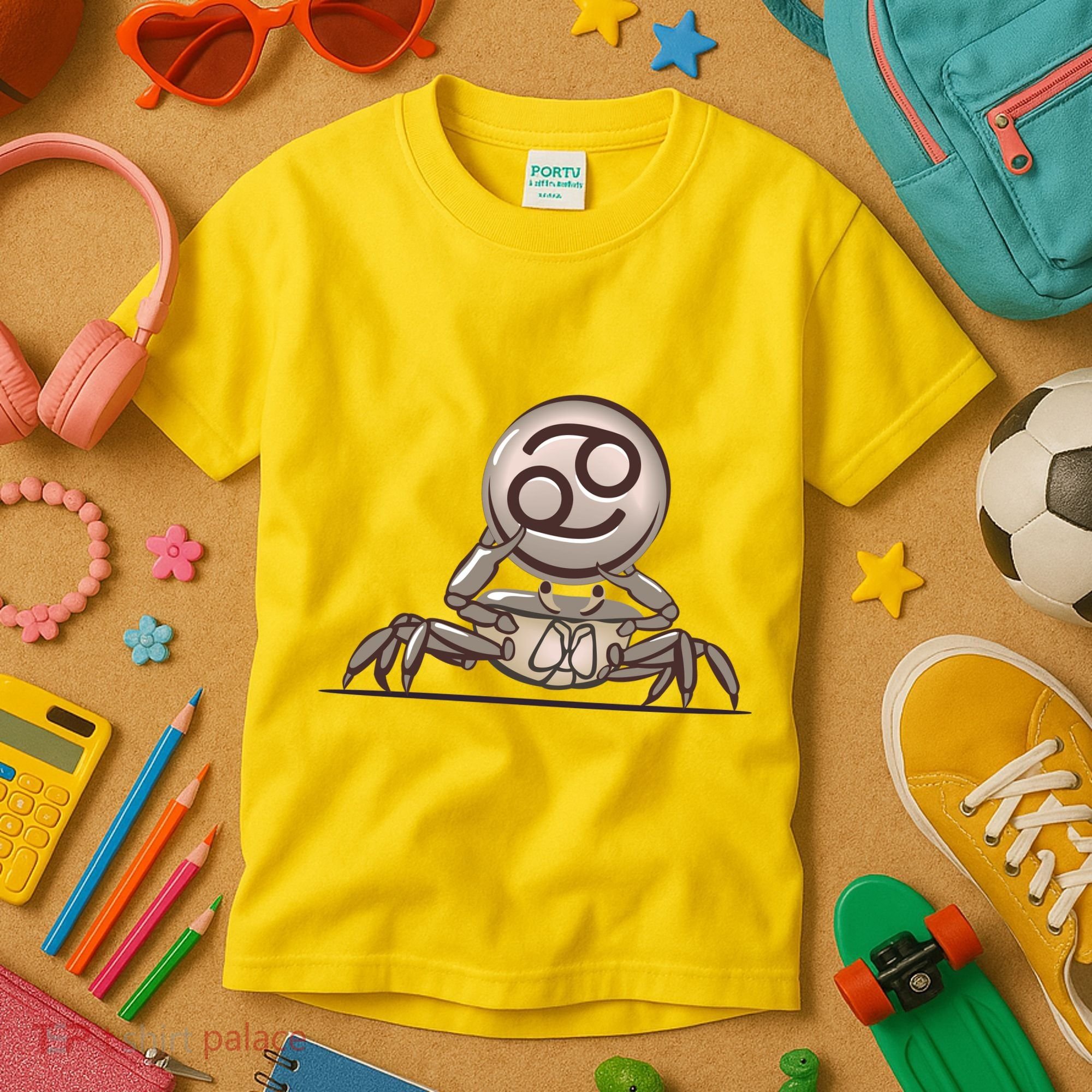 Zodiac Cancer Icon Gem Kids T-Shirt