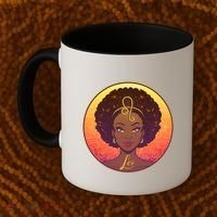 Zodiac Leo African American Black Woman Coffee Mug thumb 2