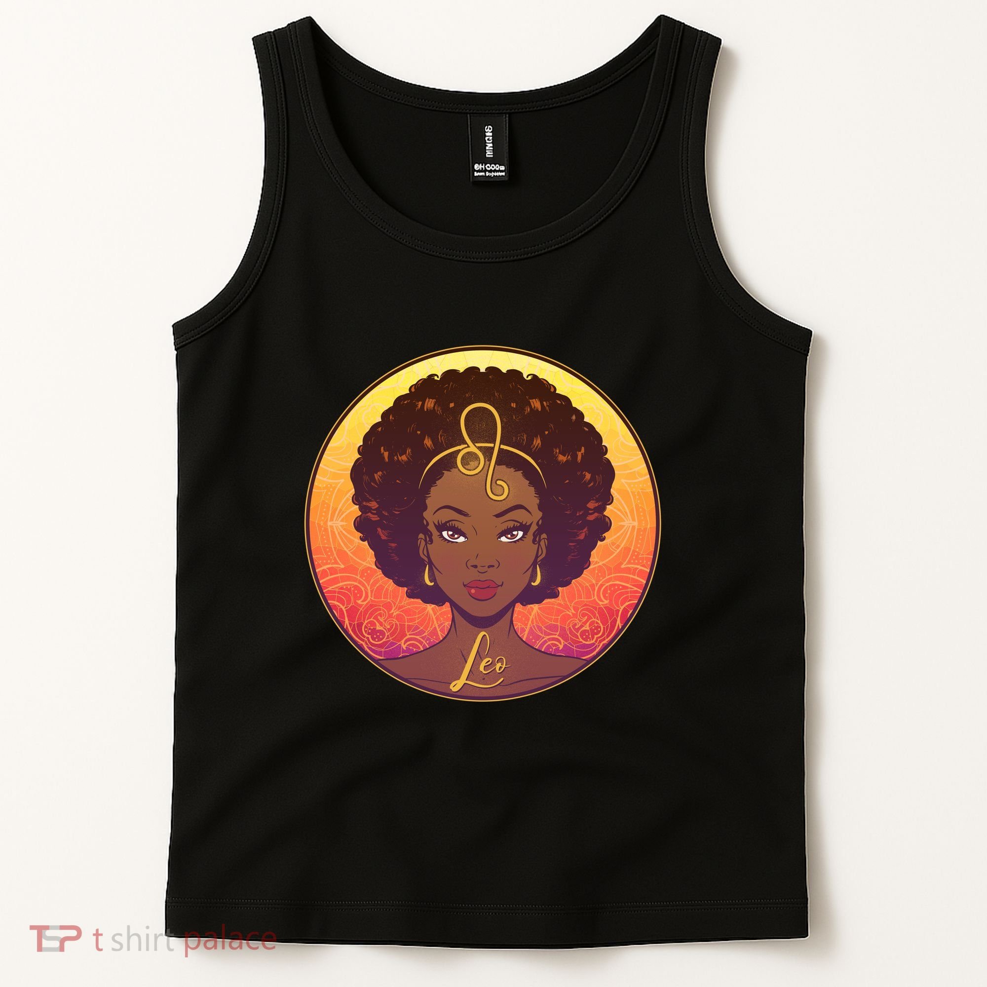Zodiac Leo African American Black Woman Tank Top