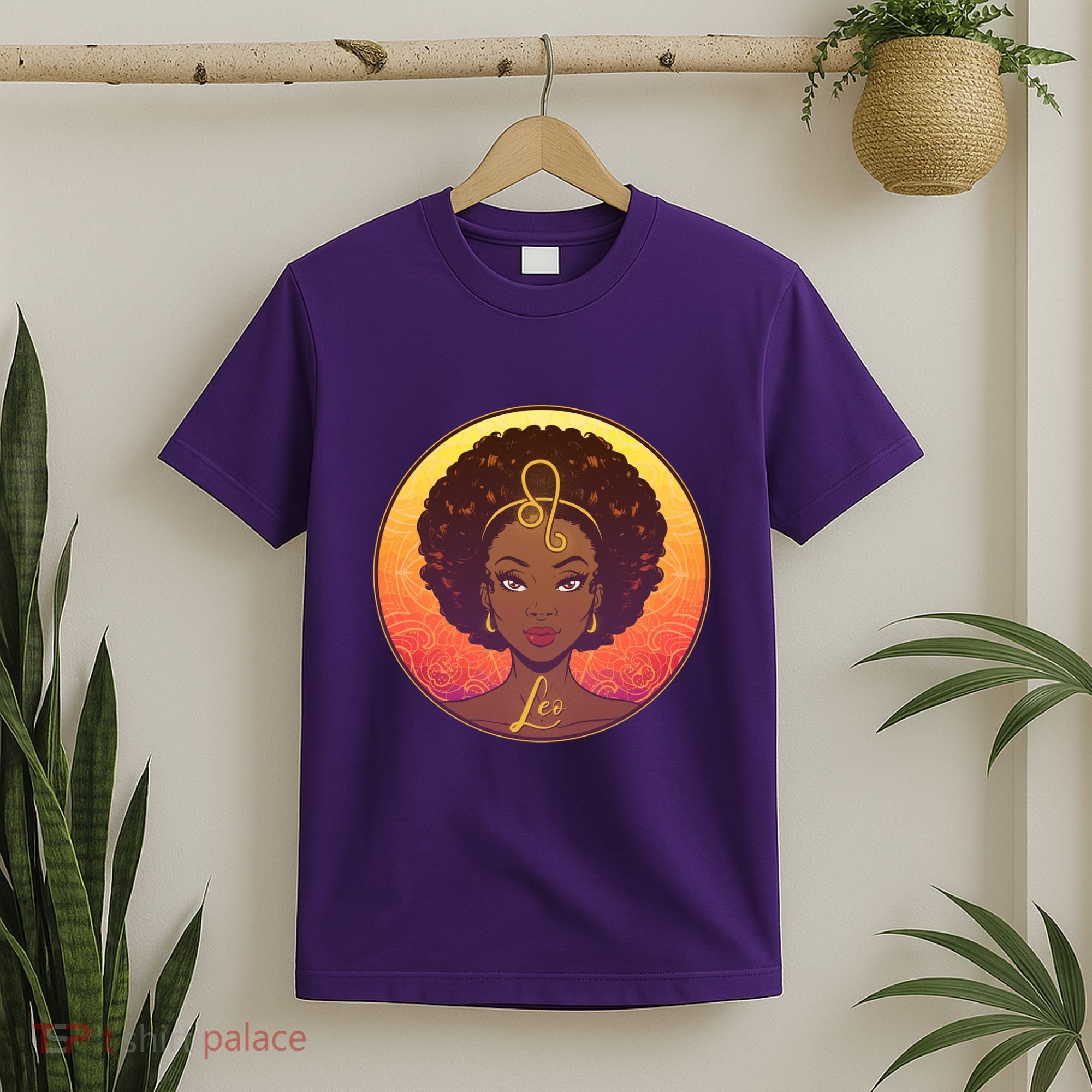 Zodiac Leo African American Black Woman T-Shirt
