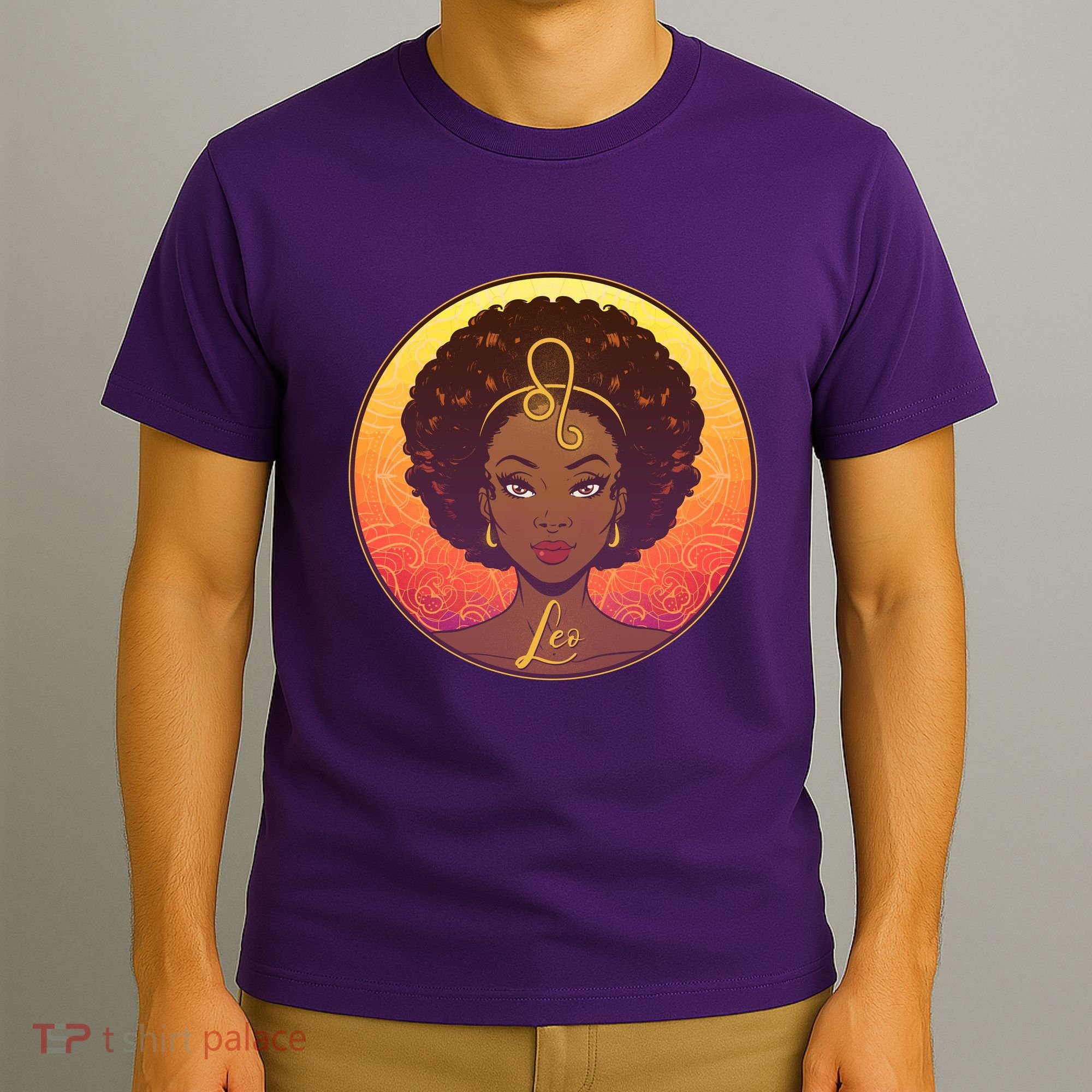 Zodiac Leo African American Black Woman T-Shirt