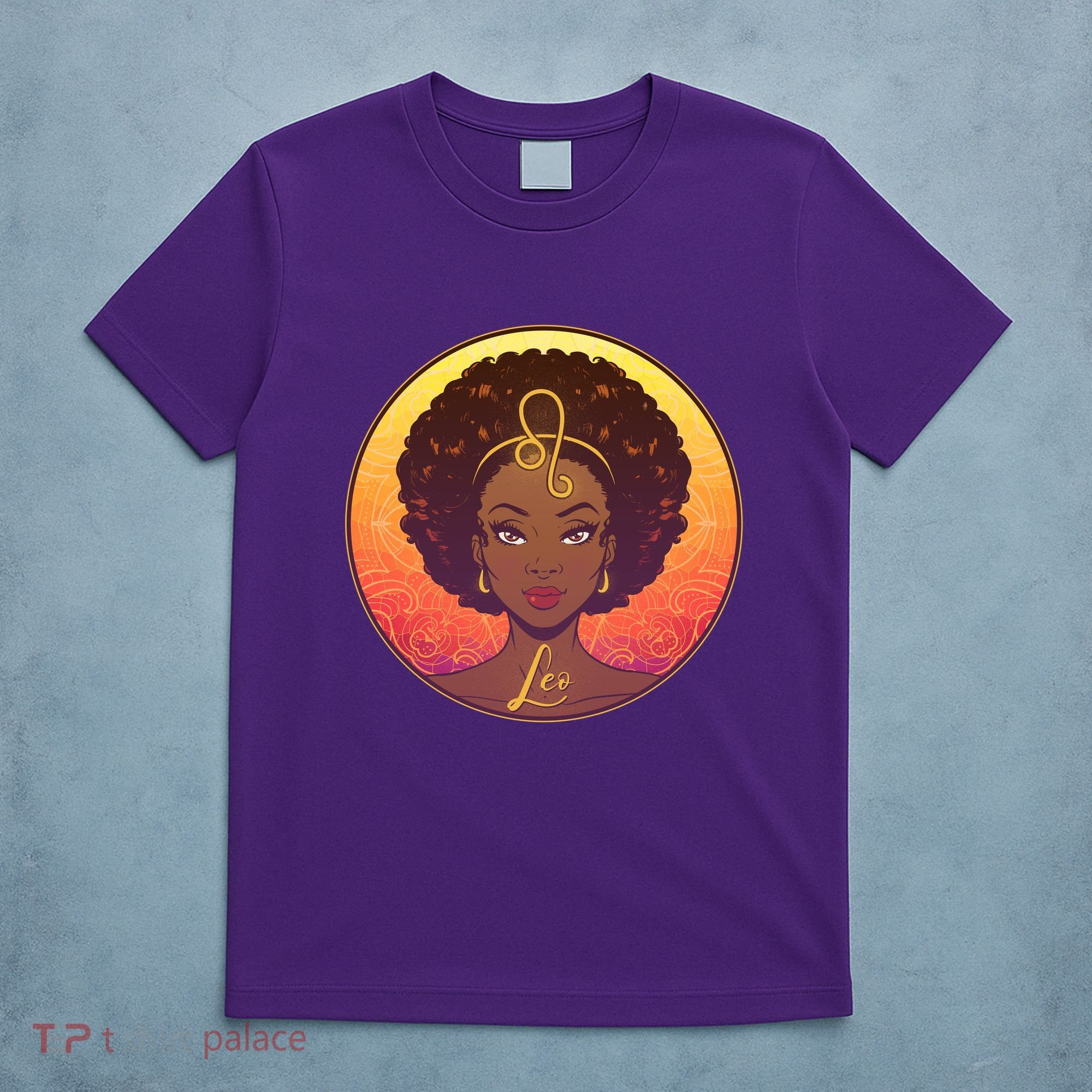 Zodiac Leo African American Black Woman T-Shirt