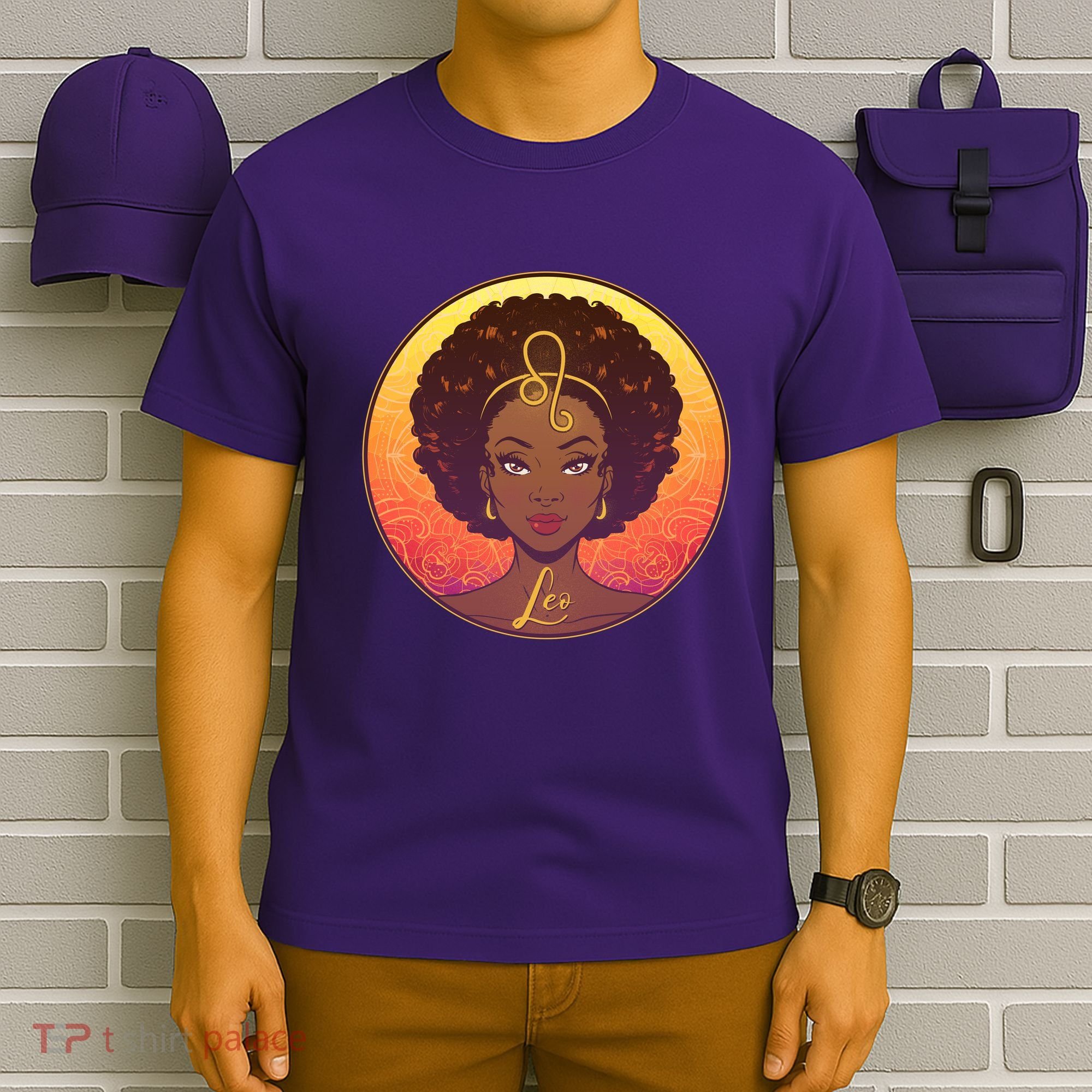 Zodiac Leo African American Black Woman T-Shirt