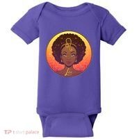Zodiac Leo African American Black Woman Baby Bodysuit thumb 0