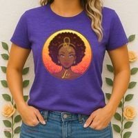 Zodiac Leo African American Black Woman Women's T-Shirt thumb 2
