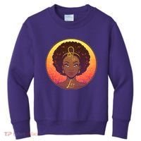 Zodiac Leo African American Black Woman Kids Sweatshirt thumb 0