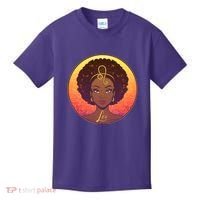 Zodiac Leo African American Black Woman Kids T-Shirt thumb 0
