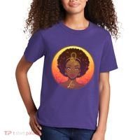 Zodiac Leo African American Black Woman Kids T-Shirt thumb 2
