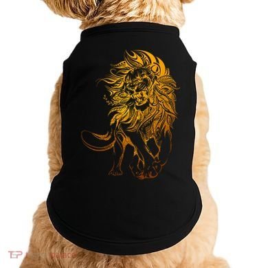 Zodiac Leo Lion Floral Tribal Design Doggie Tank