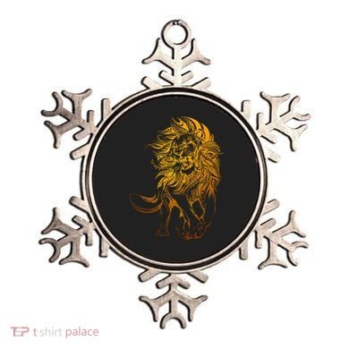 Zodiac Leo Lion Floral Tribal Design Ornament