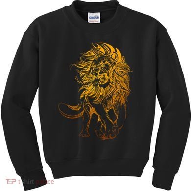 Zodiac Leo Lion Floral Tribal Design Kids Sweatshirt