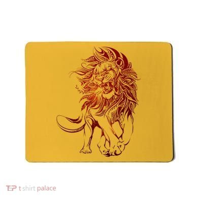 Zodiac Leo Lion Floral Tribal Design Mousepad