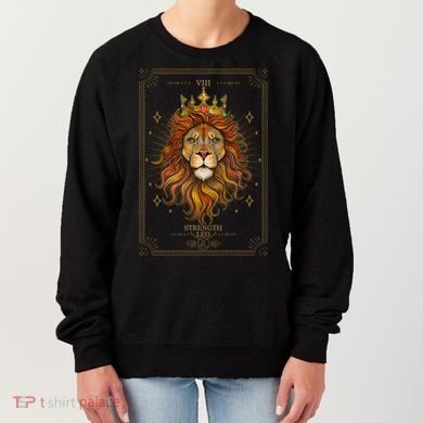 Zodiac Leo Lion Tarot Card VIII Strength Women's Sweatshirt