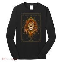 Zodiac Leo Lion Tarot Card VIII Strength Long Sleeve Shirt thumb 0