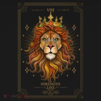 Zodiac Leo Lion Tarot Card VIII Strength Long Sleeve Shirt thumb 2