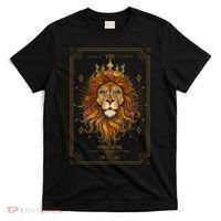 Zodiac Leo Lion Tarot Card VIII Strength T-Shirt thumb 0