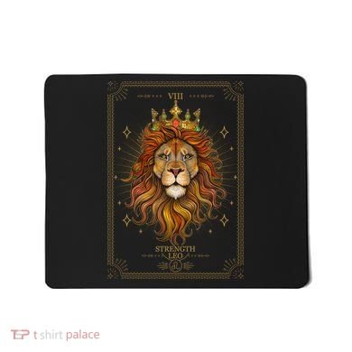 Zodiac Leo Lion Tarot Card VIII Strength Mousepad