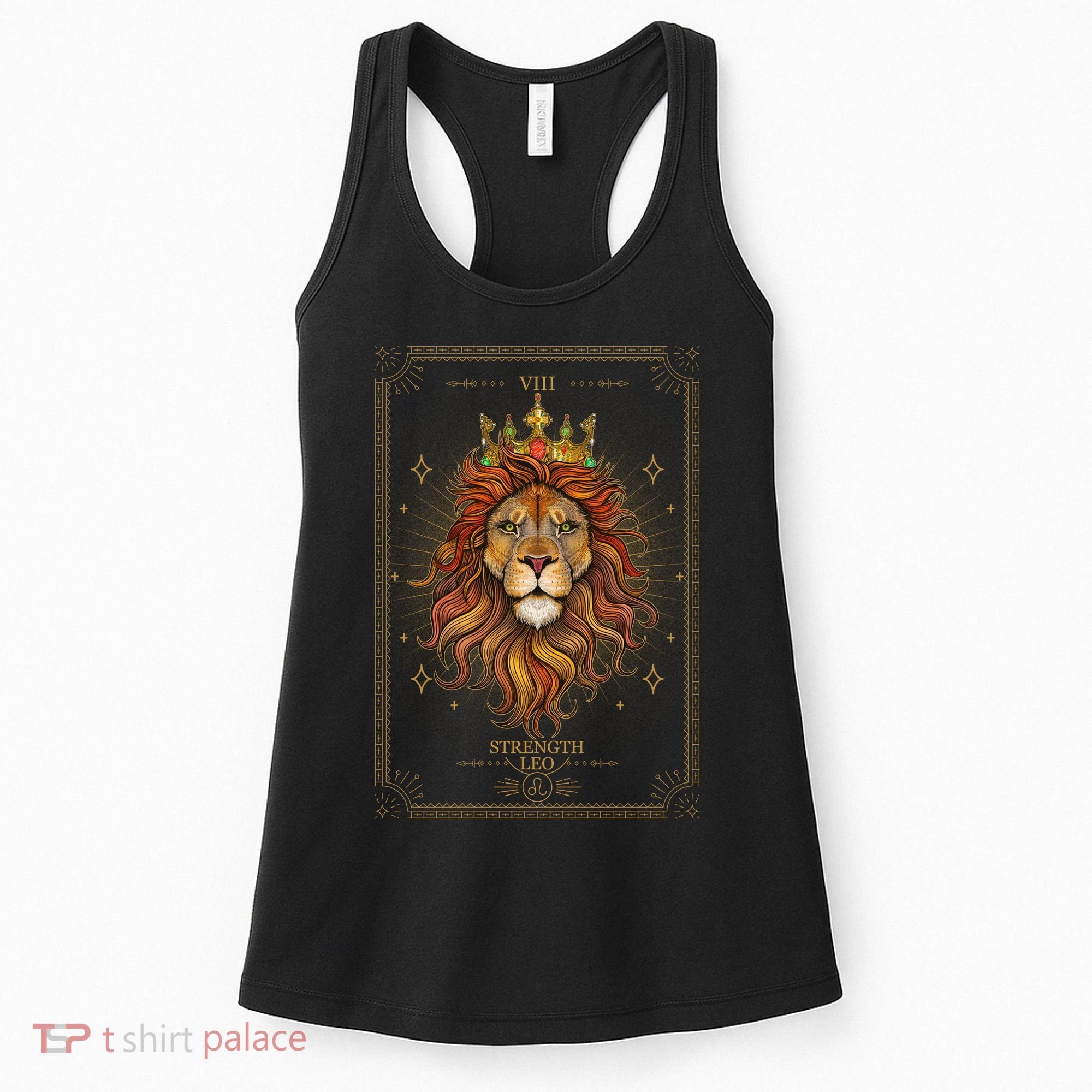 Zodiac Leo Lion Tarot Card VIII Strength Women's Tank Top