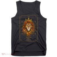 Zodiac Leo Lion Tarot Card VIII Strength Tank Top thumb 0
