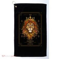 Zodiac Leo Lion Tarot Card VIII Strength Golf Towel thumb 0