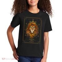 Zodiac Leo Lion Tarot Card VIII Strength Kids T-Shirt thumb 2
