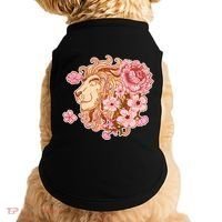 Zodiac Leo Lion with Japanese Cherry Blossoms Doggie Tank thumb 0